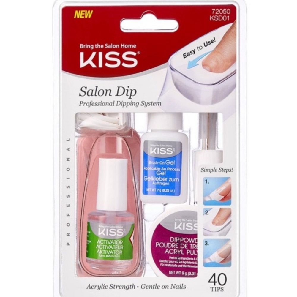 Kiss SNS nail dipping powder kit with 6 extra dips